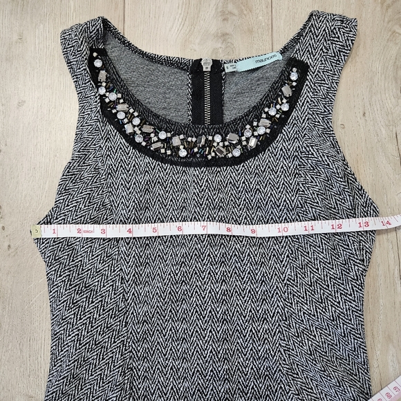 Maurices Dress, Size Small, Black/White Chevron - Picture 7 of 7